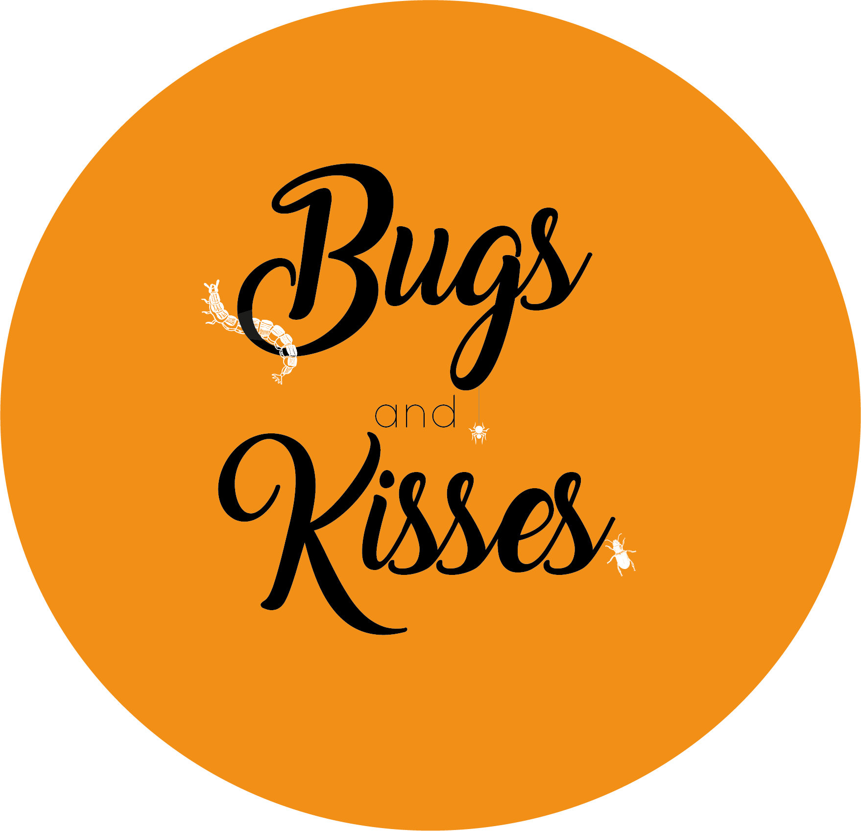 Orange Bugs and Kisses Halloween Themed Stickers